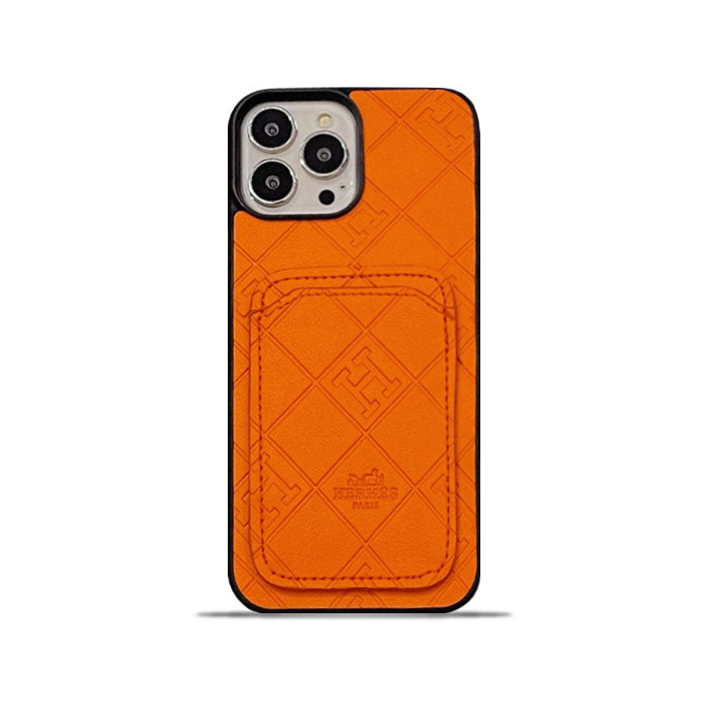 H CASE WITH CARD HOLDER FOR IPHONE ORANGE