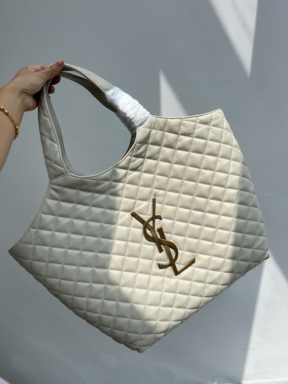 SAINT LAURENT Icare extra large embellished quilted leather tote Handbag