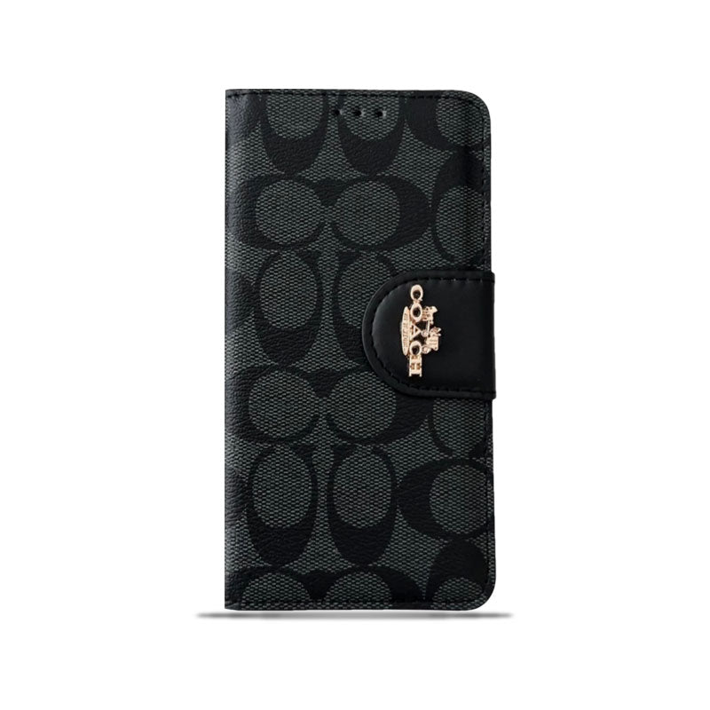 CH  iPhone Case  Leather Flip Case with Card Holder Black-PTK241622