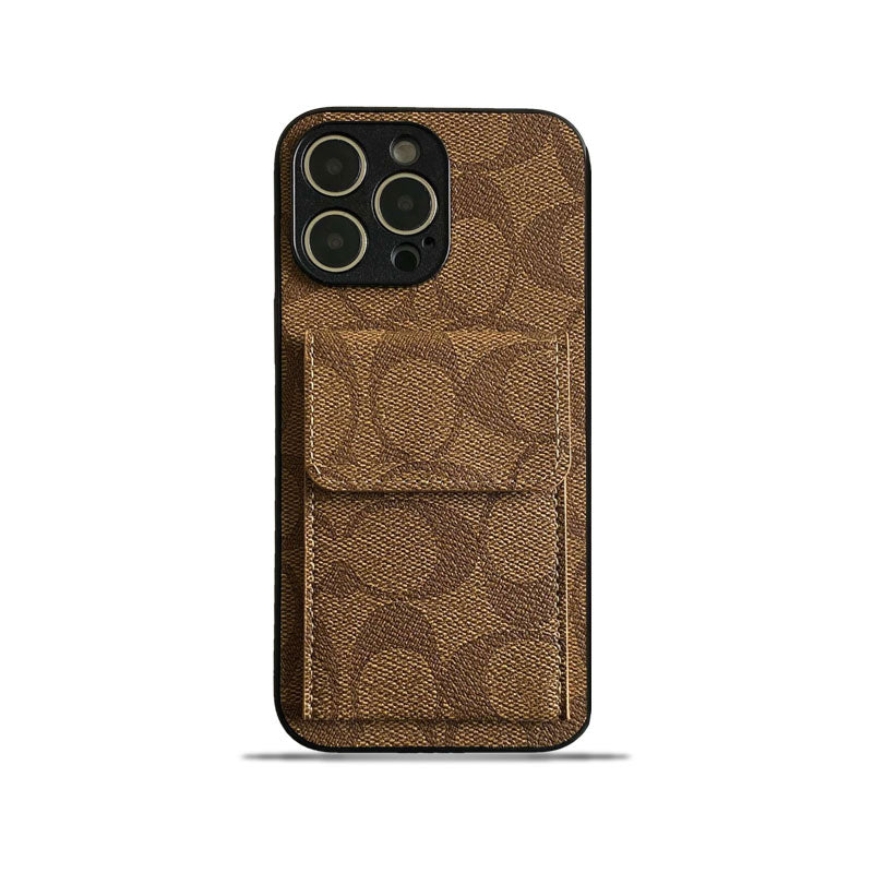 CH  iPhone Case With  Wallet Light Brown-HP240513