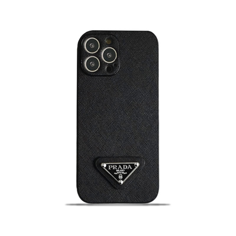 PR iPhone Case Leather Black-QB240513