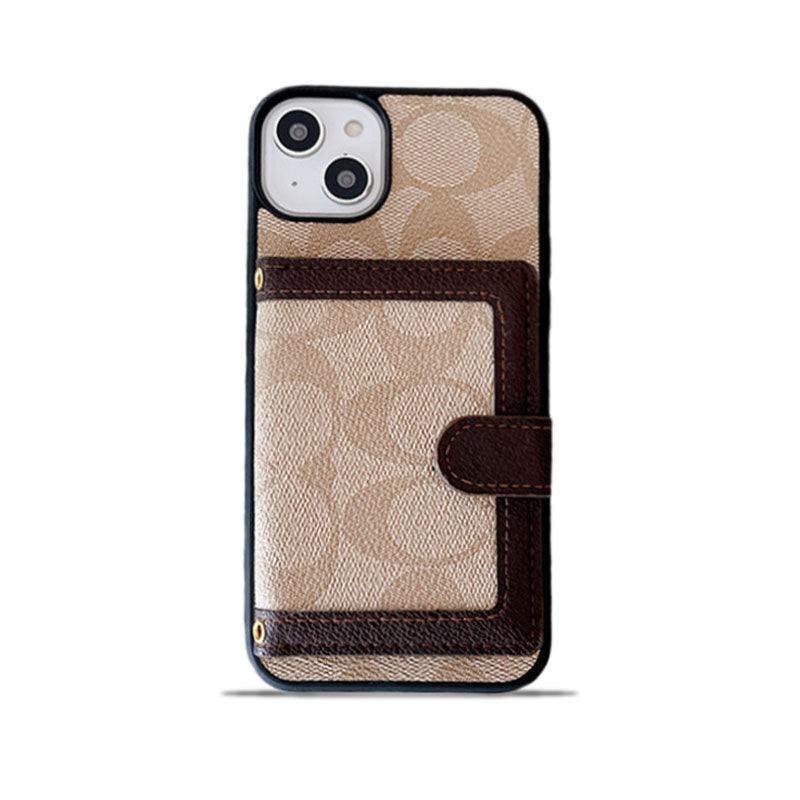 CH  iPhone Case With Wallet And CHrossbody Strap White -XK240402