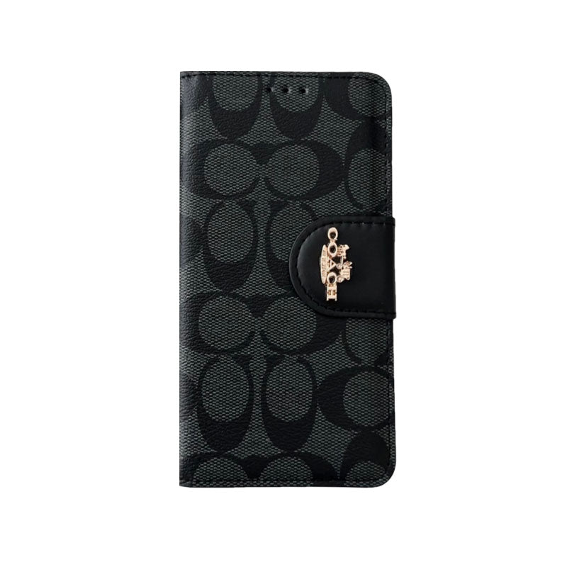 CH  iPhone Case  Leather Flip Case with Card Holder Black-PTK241622