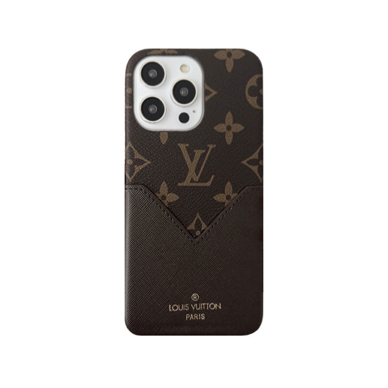 Monogram iPhone Case With Pouch Brown Printing -KB240329