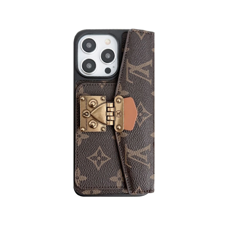 Monogram iPhone Case With Purse And Crossbody Strap Black -XKK240329