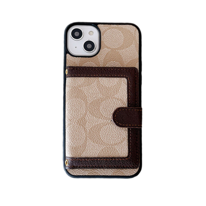 CH  iPhone Case With Wallet And CHrossbody Strap White -XK240402