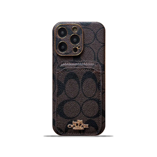 CH  iPhone Case With Card Holder Brown  -KB241651