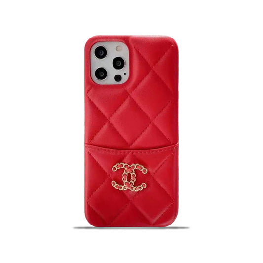 CC iPhone Case With Crad Holder Red-SLK240506