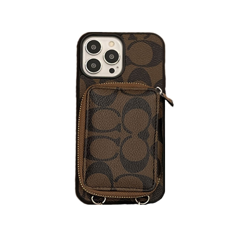 CH  iPhone Case With Wallet Coffee-LQB241412