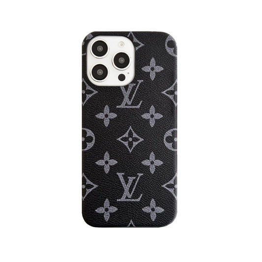 CLASSIC LEATHER MONOGRAM PHONE CASE FOR IPHONE BIG PRINTING