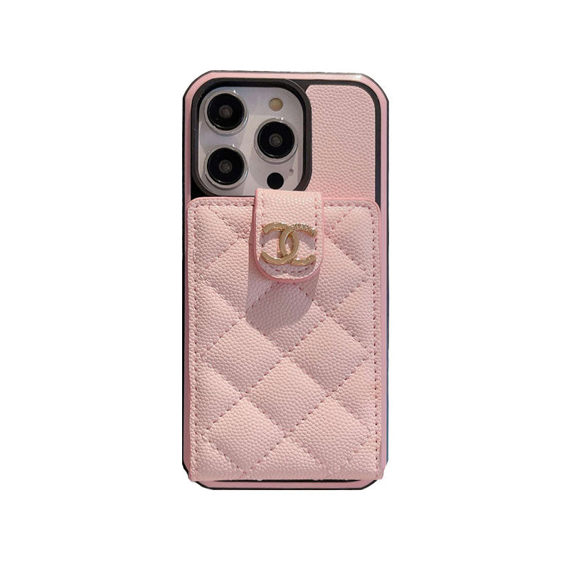 CC iPhone Case With Card Holder Pink -LBB240401