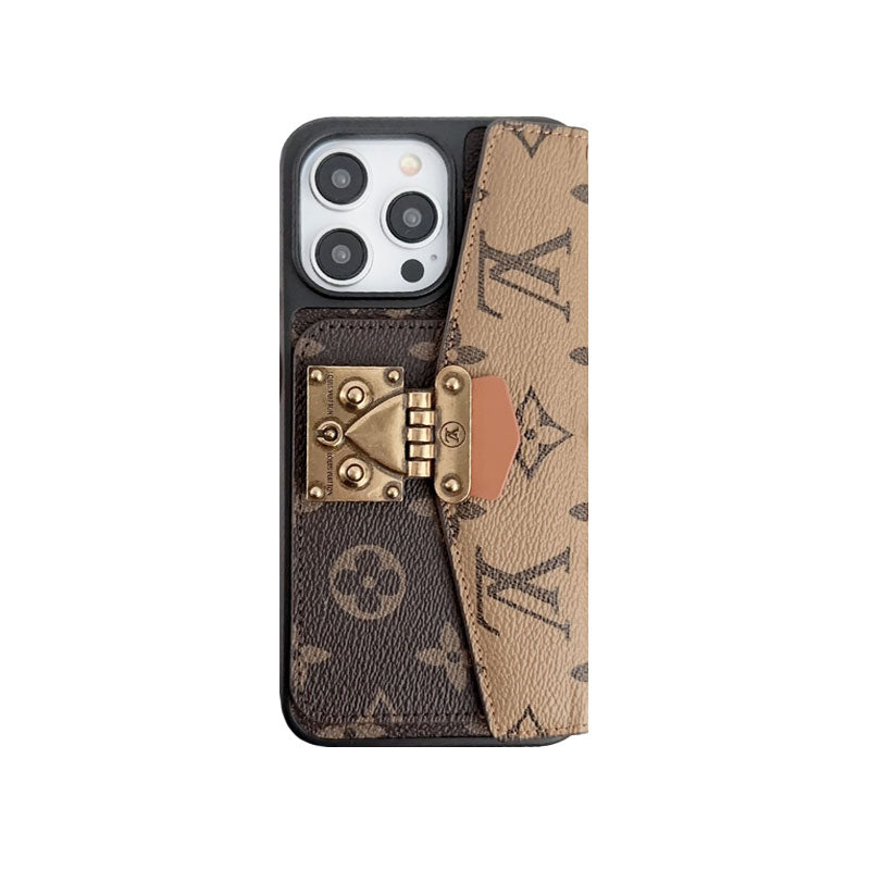 Monogram iPhone Case With Purse And Crossbody Strap Brown -XKK240329