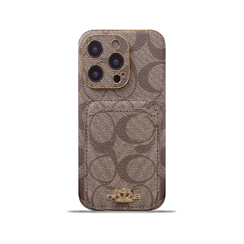 CH  iPhone Case With Card Holder  Coffe  -KB241651