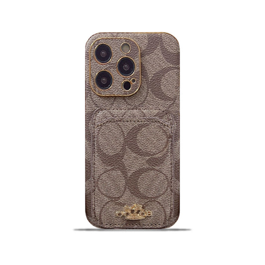 CH  iPhone Case With Card Holder  Coffe  -KB241651