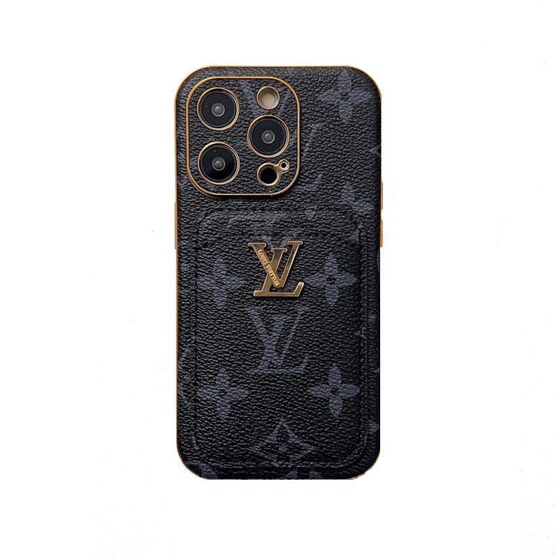 Classic Monogram iPhone Case With Card Holder -Big printing-CHD231124