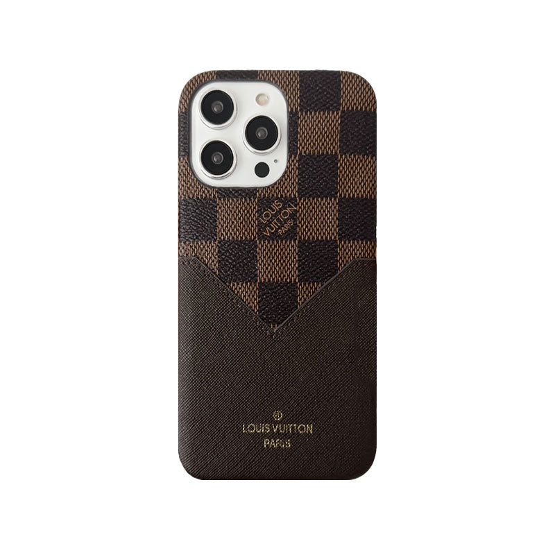 Monogram iPhone Case With Pouch Brown Printing -KB240329