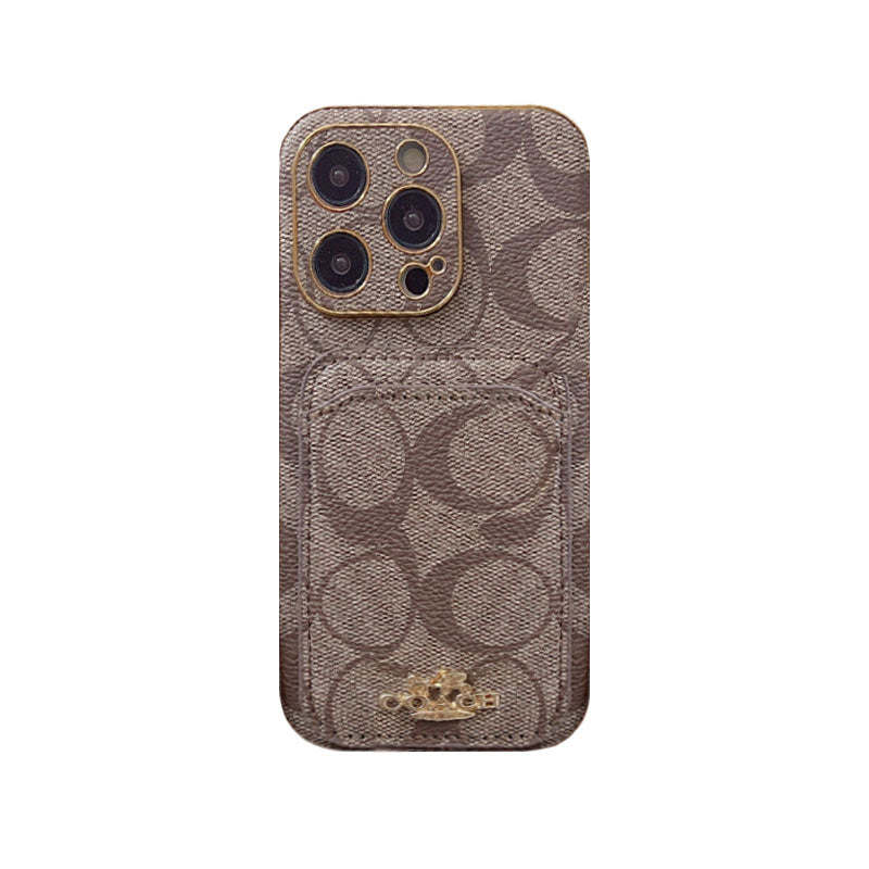 CH  iPhone Case With Card Holder Brown  -KB241651