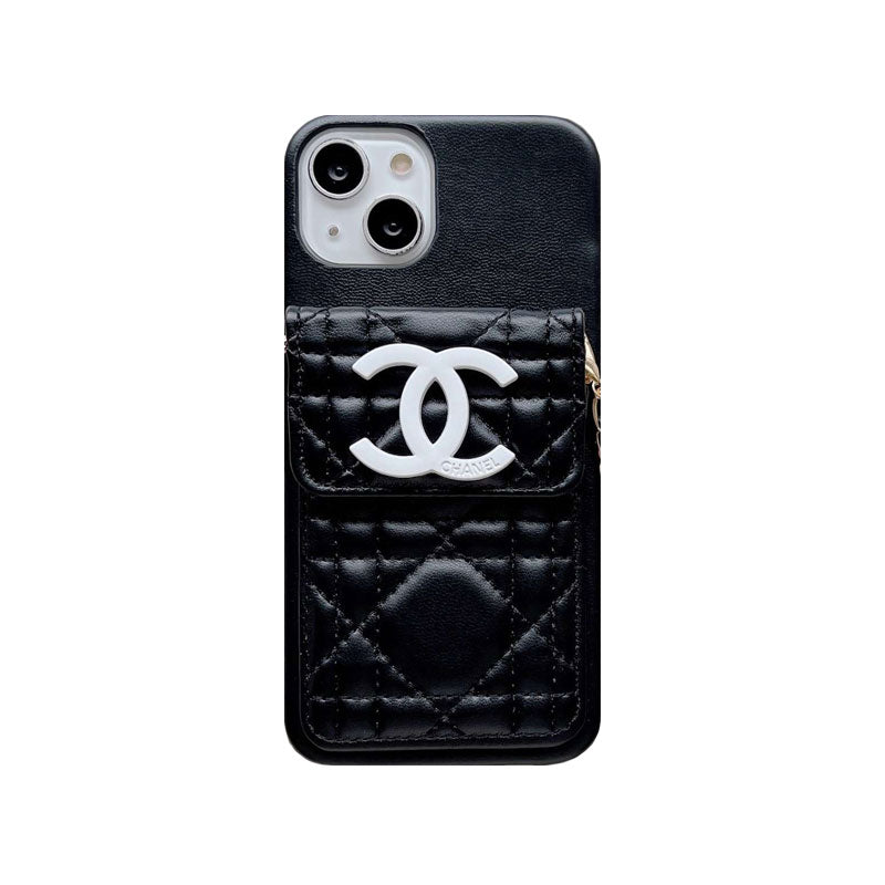 CC iPhone Case With Wallet And Strap White -GS241602