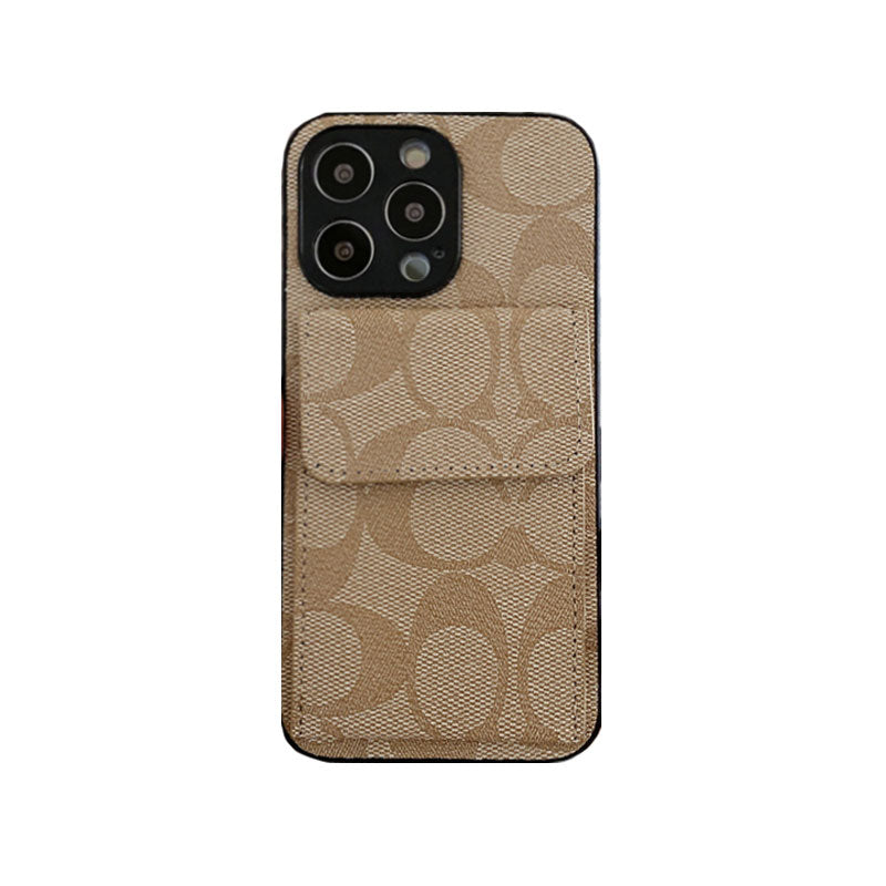 CH  iPhone Case With  Wallet Light Brown-HP240513