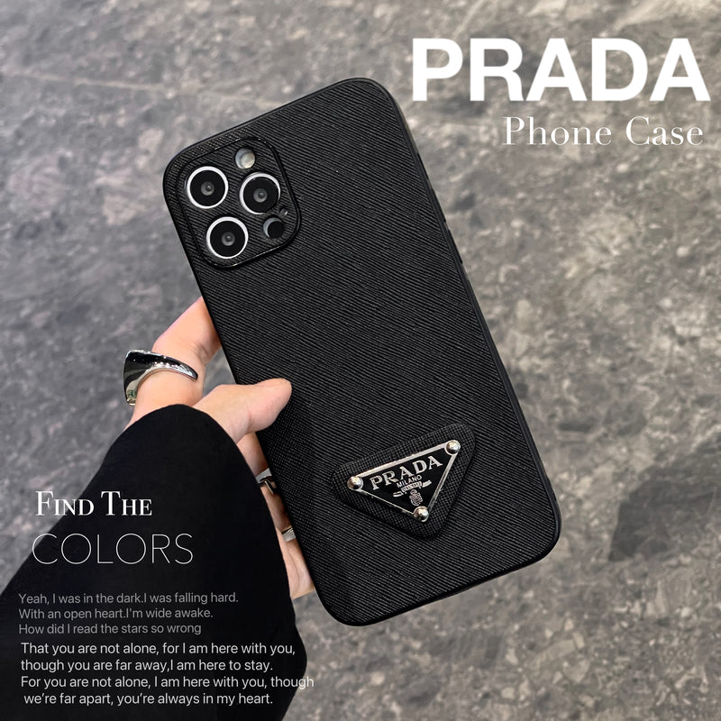 PR iPhone Case Leather Black-QB240513