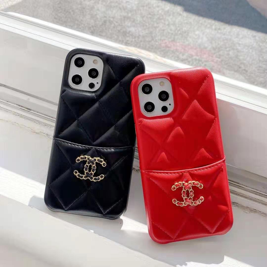 CC iPhone Case With Crad Holder Red-SLK240506