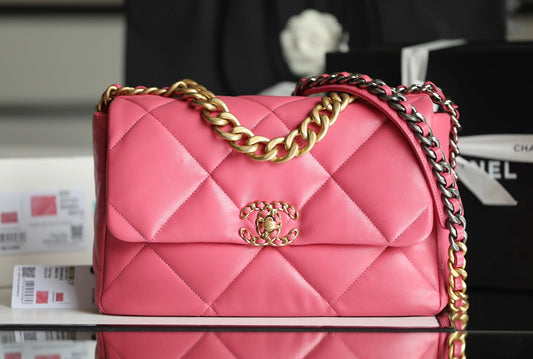 Chanel 19 Flap Bag Medium Pink - 30cm