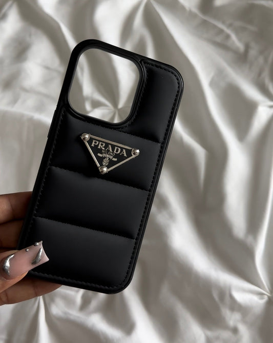 Black puffer prad iPhone case