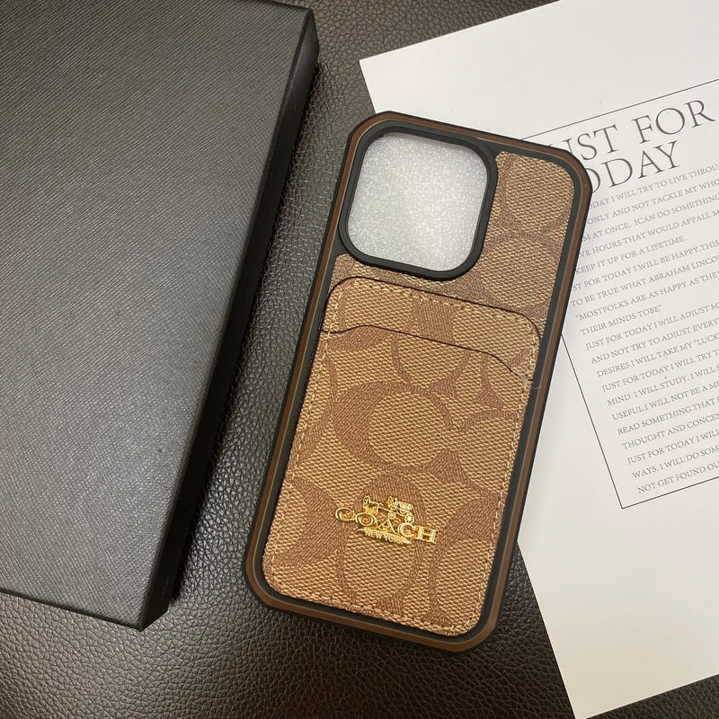 CH  iPhone Case With Card Holder Coffee -KB241416