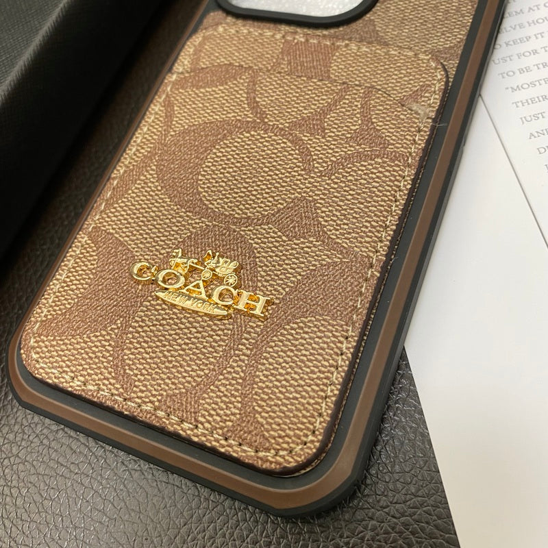 CH  iPhone Case With Card Holder Coffee -KB241416