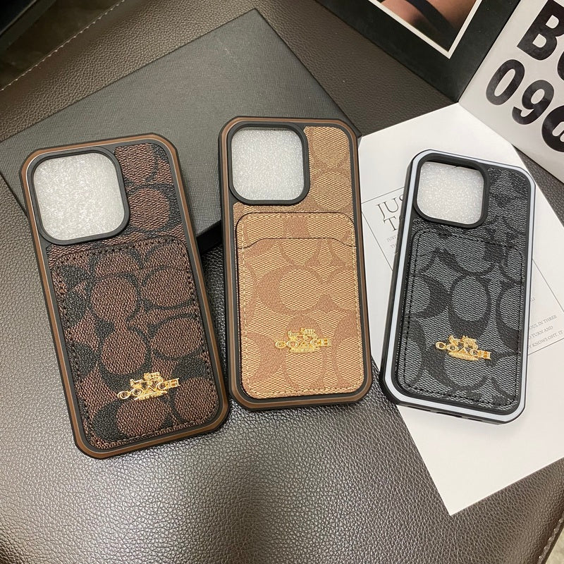 CH  iPhone Case With Card Holder Coffee -KB241416