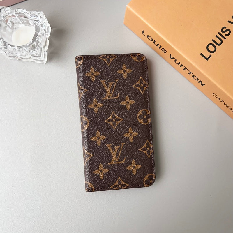 Leather Monogram iPhone Case With Wallet  And Card Holder-PTK241608