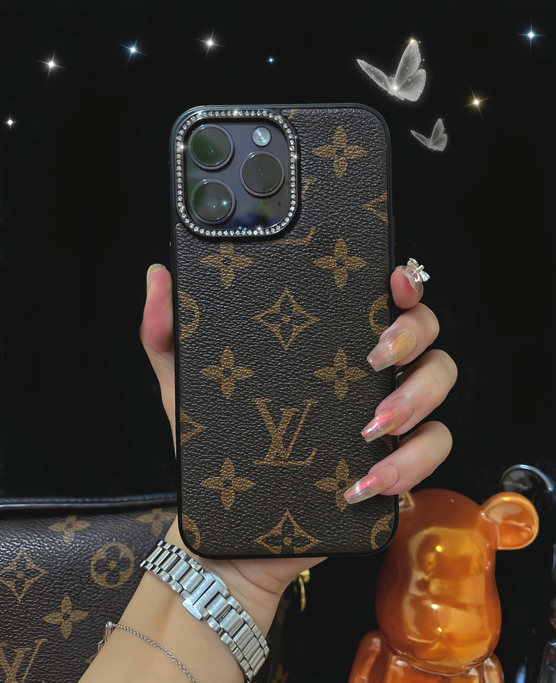 Leather Monogram iPhone Case-LHZ231213