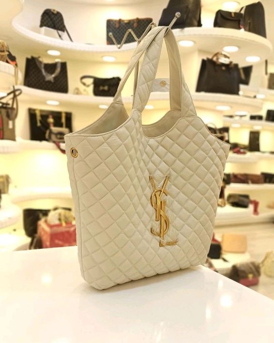 SAINT LAURENT Icare extra large embellished quilted leather tote Handbag