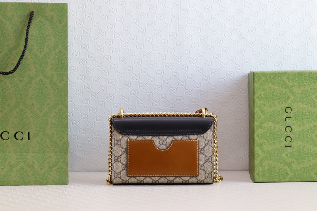 Gucci Padlock 20 Ophidia Leather Black 20 x 9 x 14cm