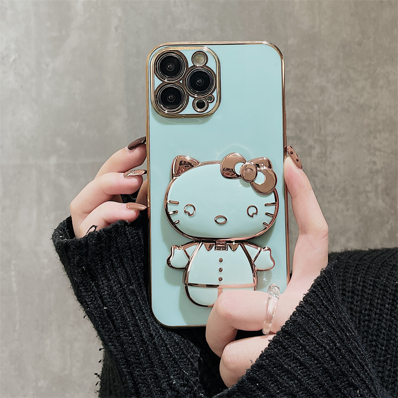 Serenityll™ Kitty cat Making Up Mirror Phone Case