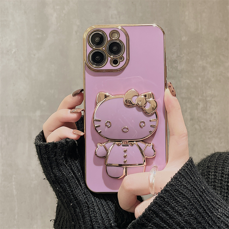 Serenityll™ Kitty cat Making Up Mirror Phone Case