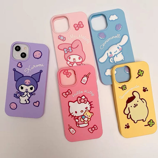 Sanrio series 3D three-dimensional silicone anti-fall mobile phone case