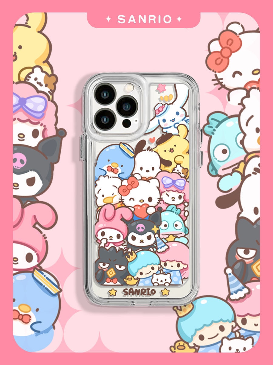 Full screen Sanrio family Hello Kitty Phone Cases For iPhone 14 13 12 11 Pro Max Mini XR XS MAX 8 X 7 SE 2020 14 Pro Back Cover